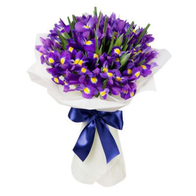 Букет из ирисов «Фиолетовая нежность»