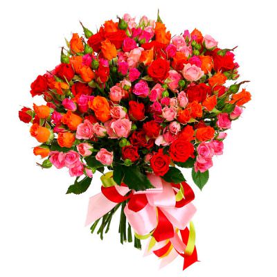 Букет из кустовых роз «Летний день»