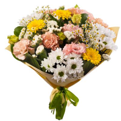 Красивый букет ароматных цветов «Рассветная свежесть»