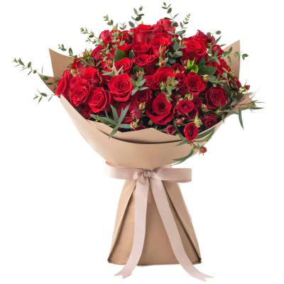 Букет из красных роз Кении «Красное сияние»