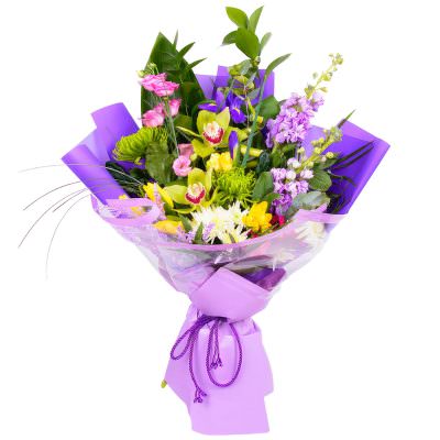 Дизайнерский букет живых цветов «Волшебные краски»