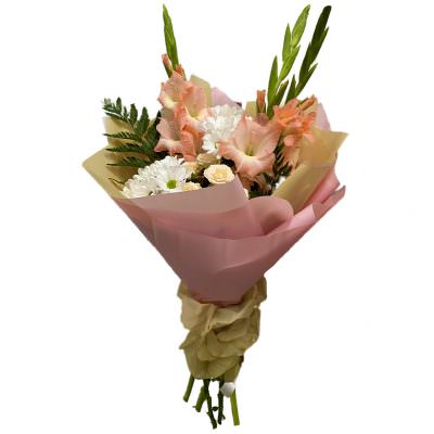 Классический букет живых цветов «Тепло лета»
