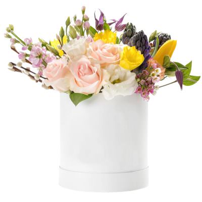 Цветы в шляпной коробке «Летний танец»