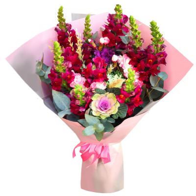 Букет из свежих цветов «Красочный вихрь»