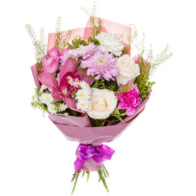 Букет живых цветов «Нежность утренней розы»