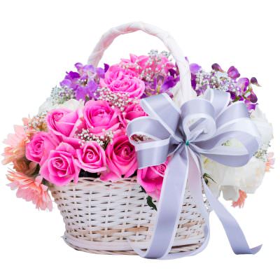 Подарочная цветочная композиция «Нежные оттенки»